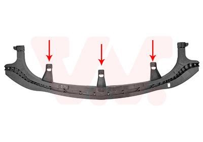 Bumper support Opel Astra J: 3753562 Van Wezel Front bumper reinforcement