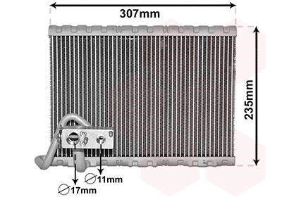 AC Evaporator Peugeot: 4000V401 Van Wezel Air conditioner evaporator
