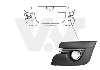 Van Wezel 4076583 Trim front bumper left 4076583 4076583 Van Wezel Trim front bumper left