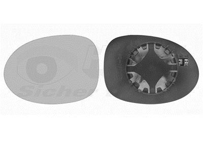 Side view mirror glass Renault Twingo: 4343837 Van Wezel Wing mirror glass, left