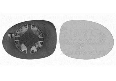 Door mirror glass Renault Twingo: 4343838 Van Wezel Wing mirror glass, right