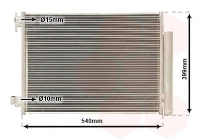 Aircon condenser Smart: 43015701 Van Wezel AC Condenser