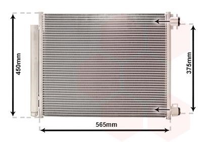 Aircon condenser Renault Talisman: 43015703 Van Wezel AC Condenser