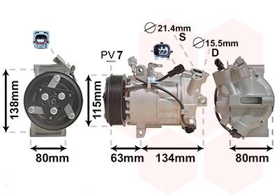 Van Wezel 4301K703 Compressor, air conditioning 4301K703 4301K703 Van Wezel Compressor, air conditioning