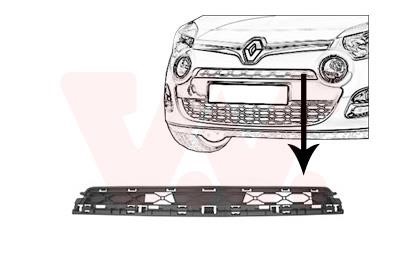 4372591 Van Wezel Front bumper grill