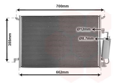 Air con condenser Saab: 47015058 Van Wezel AC Condenser