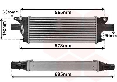 Turbocharger intercooler Suzuki: 52014701 Van Wezel Intercooler, charger