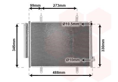 Air con condenser Suzuki Celerio: 52015705 Van Wezel AC Condenser