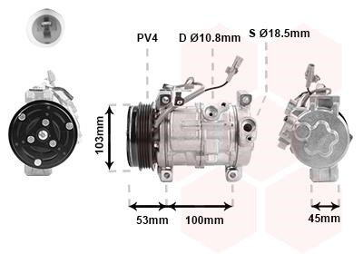 Air conditioner compressor Suzuki: 5201K700 Van Wezel Compressor, air conditioning