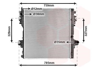 Oil Cooler Toyota: 53012707 Van Wezel Engine cooling radiator