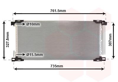 Air conditioner condenser Toyota Auris: 53015704 Van Wezel AC Condenser