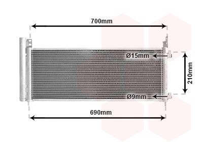 Air con condenser Toyota Rav 4: 53015708 Van Wezel AC Condenser