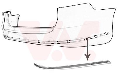 Bumper moulding Volkswagen: 5740554 Van Wezel Trim rear bumper right