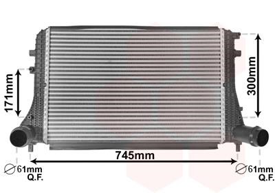 58004377 Van Wezel Intercooler, charger