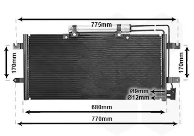 Aircon condenser Volkswagen Transporter: 58015195 Van Wezel AC Condenser