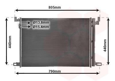 Aircon condenser Audi Q7: 58015705 Van Wezel AC Condenser