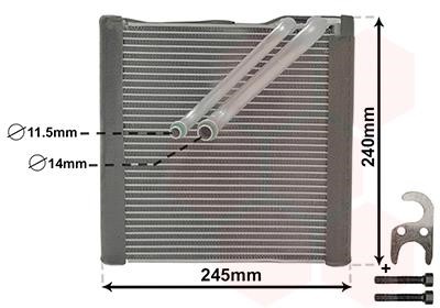 AC Evaporator Audi A3: 5801V704 Van Wezel Air conditioner evaporator