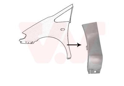 Fender repair parts Ford: 5878155 Van Wezel Repair part front fender left