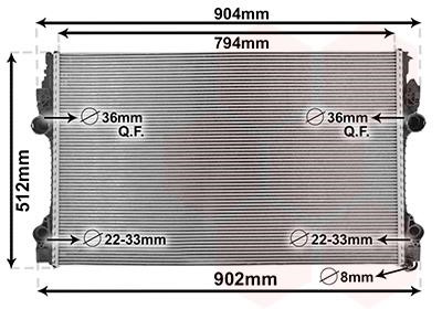 Van Wezel 74012702 Radiator, engine cooling 74012702