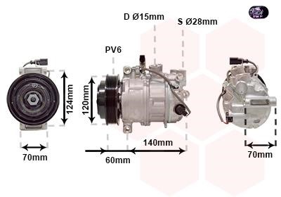 Aircon compressor Porsche: 7401K702 Van Wezel Compressor, air conditioning