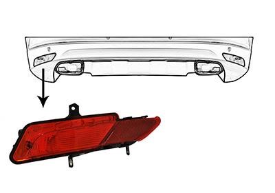 5925929 Van Wezel Rear fog lamp left