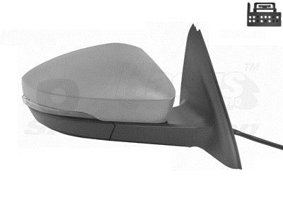 Side view mirror Skoda Octavia: 7624808 Van Wezel Rearview mirror external right