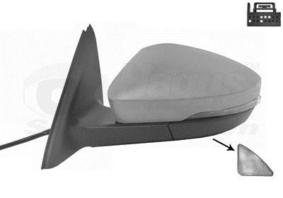 Side view mirror Skoda Octavia: 7624817 Van Wezel Rearview mirror external left