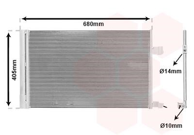 Air con condenser Jaguar F-Pace: 77015701 Van Wezel AC Condenser
