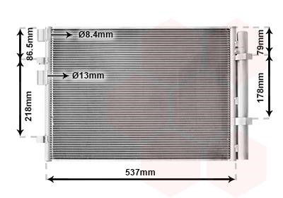 82015707 Van Wezel AC Condenser