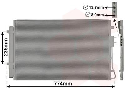 Aircon condenser KIA Sorento (Kia Sorento): 82015710 Van Wezel AC Condenser