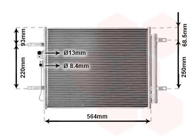 Air con condenser KIA Niro (Kia Niro): 82015712 Van Wezel AC Condenser