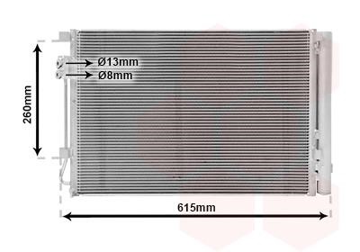 Aircon condenser KIA Rio (Kia Rio): 83005280 Van Wezel AC Condenser