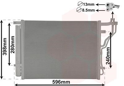 Air con condenser KIA Optima (Kia Optima): 83015701 Van Wezel AC Condenser