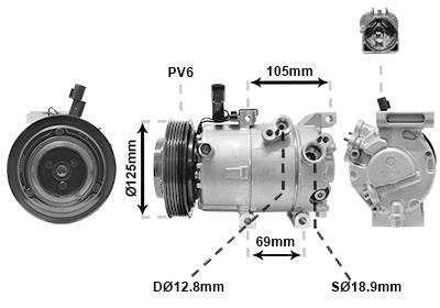 Van Wezel 8301K707 Compressor, air conditioning 8301K707 8301K707 Van Wezel Compressor, air conditioning