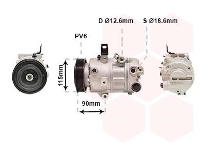 Aircon compressor KIA Carens (Kia Carens): 8301K711 Van Wezel Compressor, air conditioning