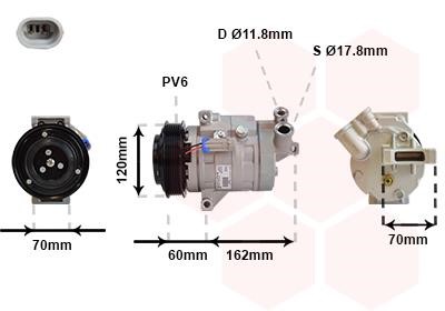 Air conditioner compressor Chevrolet: 0800K052 Van Wezel Compressor, air conditioning