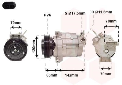 0800K063 Van Wezel Compressor, air conditioning