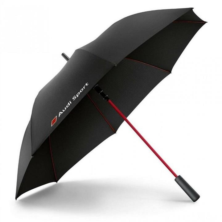 VAG 312 140 020 0 Audi Sport black cane umbrella with red handle/Length 101 cm; diameter 130 cm 3121400200