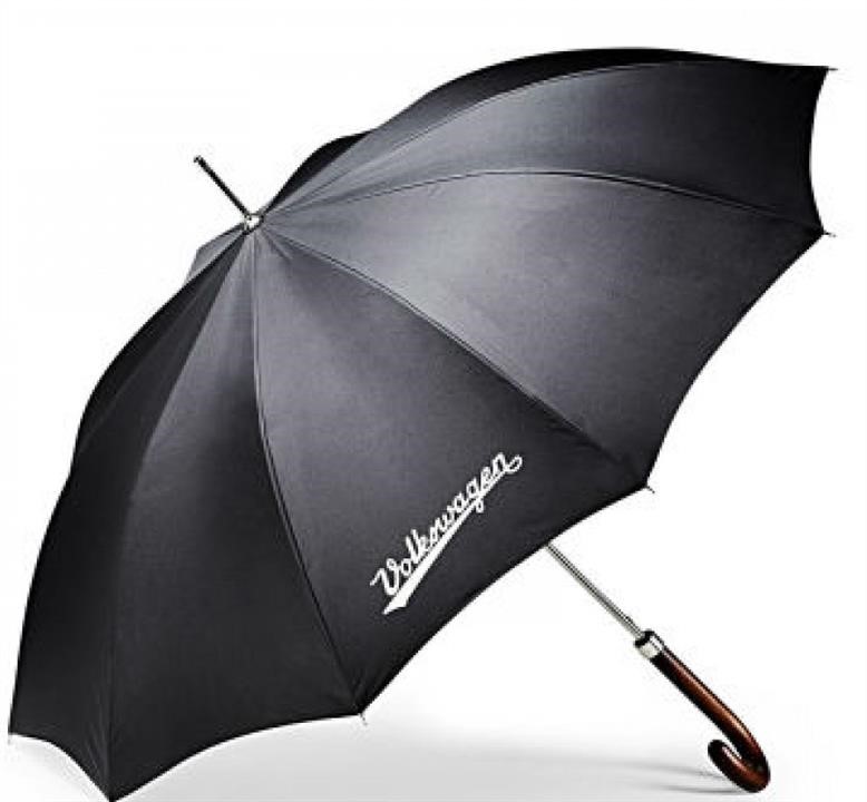 VAG 311 087 600 Volkswagen Stick Umbrella Classic Logo Black/Length of cane 88 cm; diameter 107 cm 311087600
