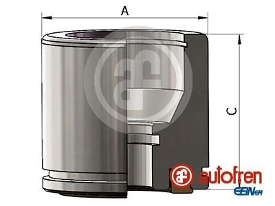 Caliper piston Iveco: D025572 Autofren Rear brake caliper piston
