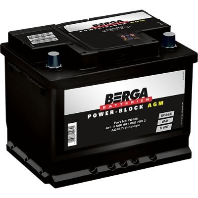 Berga 5609010687502 Battery Berga 12V 60AH 680A(EN) L+ 5609010687502