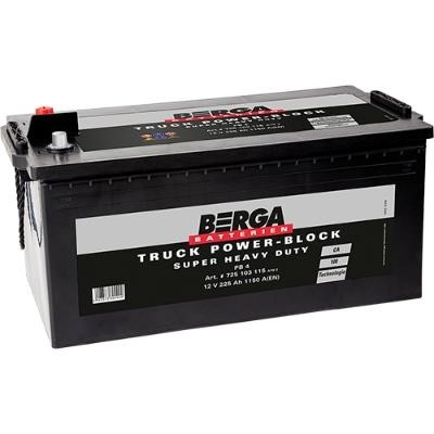 Berga 725103115A792 Battery Berga 12V 225AH 1150A(EN) L+ 725103115A792