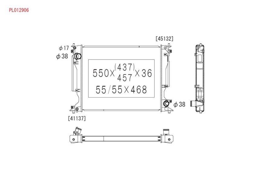 Engine cooling radiator Koyorad PL012906