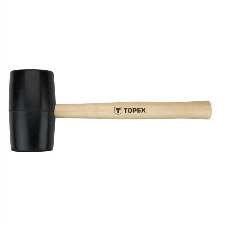 Topex 02A345 Rubber mallet 63mm/680g, hard wood handle 02A345