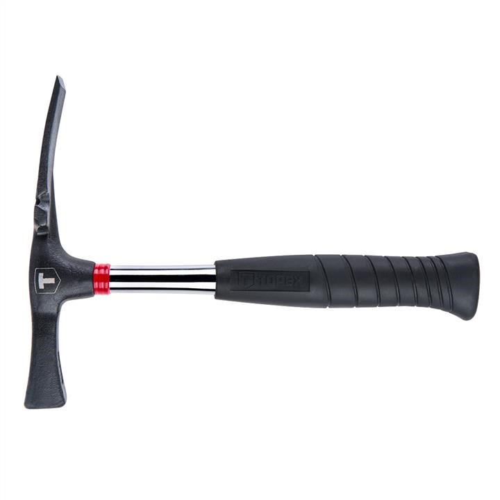 Topex 02A635 Masonry hammer 600g, type B, hardened tubular hdl, black grip, "baked" painted 02A635