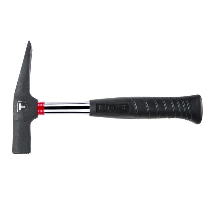 Topex 02A655 Masonry hammer 600g, type R, hardened tubular hdl, black grip, "baked" painted 02A655