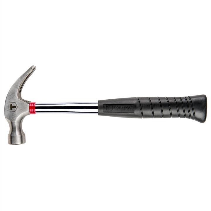 Topex 02A706 Claw hammer 450g, hardened tubular hdl, black grip, fully polished, 02A706