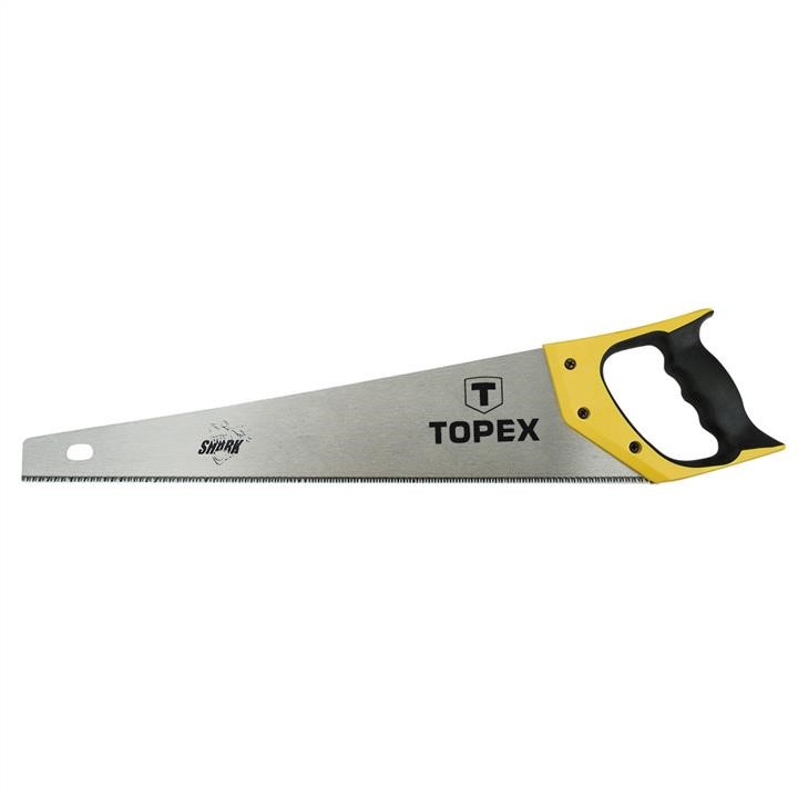 Topex 10A447 Hand saw 450mm, "Shark", 11TPI, 3 sides sharpened hardened teeth, bimaterial handle 10A447