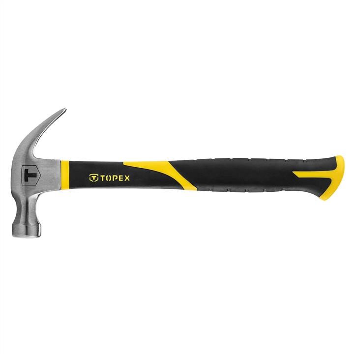 Topex 02A850 Claw hammer 450g, fiberglass handle, rubber grip 02A850
