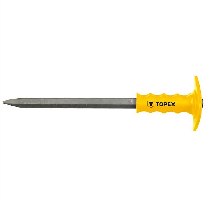Topex 03A169 Point chisel with protector - 400 x 19 mm, Alloy Steel 03A169